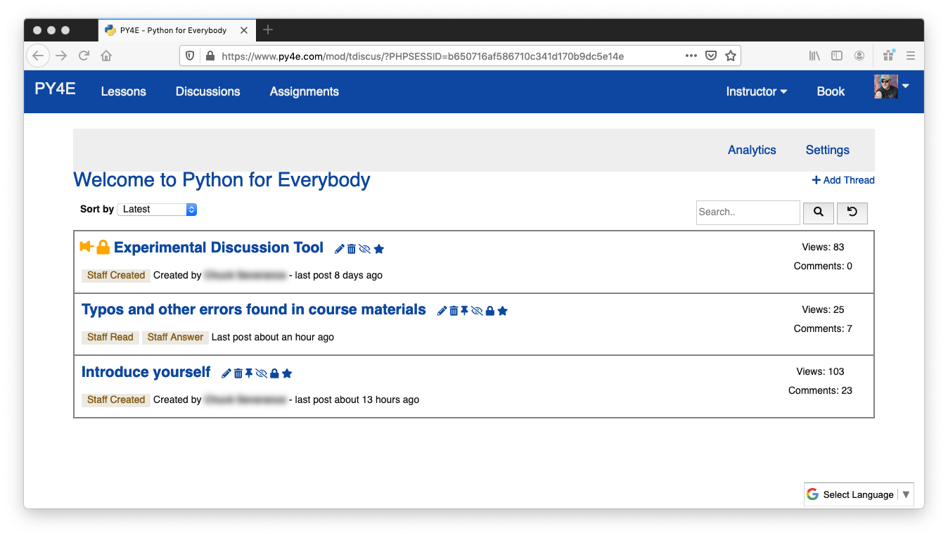 Threaded Discussion Threaded Discussion screenshot 2
